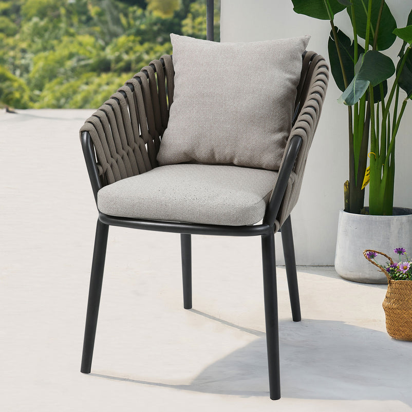 NICOSIA Set mobilier terasă/grădină, 4 scaune și masă