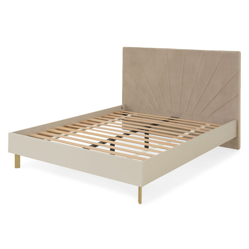 RING Pat cu tăblie tapițată, 160x200cm, somieră inclusă