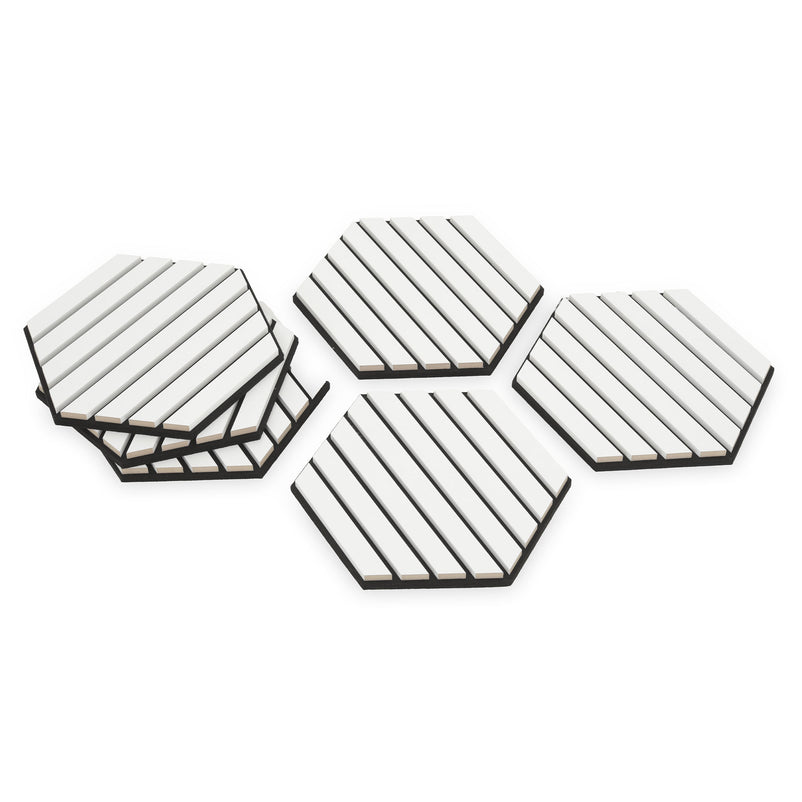 DECORIF Set 6 panouri decorative acustice hexagonale pentru perete