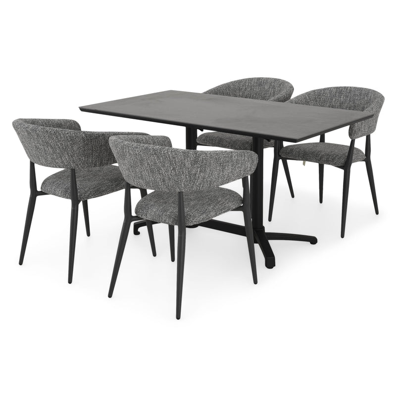 CLEO/NEXUS Set mobilier terasă/grădină, 4 scaune și masă