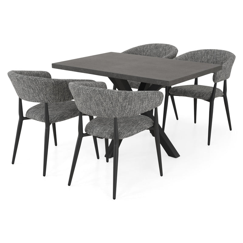 JAVA CERAMIC/NEXUS Set mobilier terasă/grădină, 4 scaune și masă