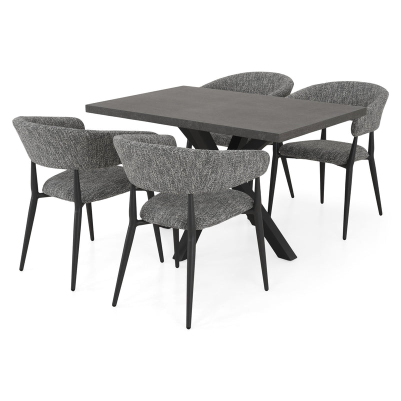 JAVA CERAMIC/NEXUS Set mobilier terasă/grădină, 4 scaune și masă