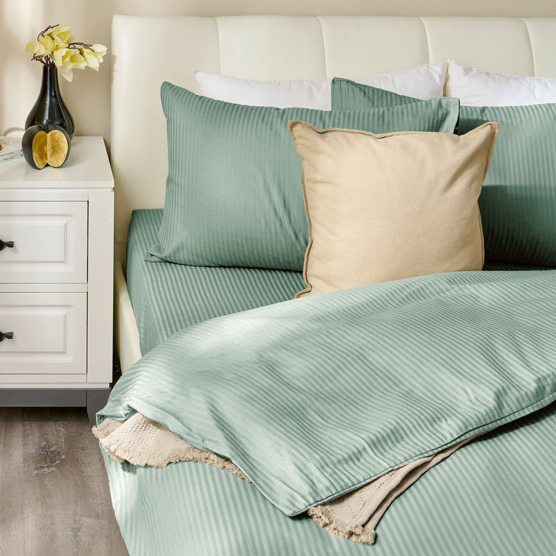 SATIN STRIPE Set așternut 4 piese, 200x220cm