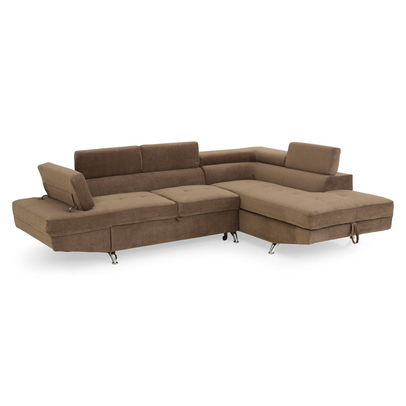 GIANNA Colțar extensibil șezlong stânga/dreapta, ladă depozitare inclusă, stofă