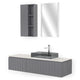 KARST Set mobilier baie, mască lavoar, lavoar, top, oglindă LED, dulap suspendat