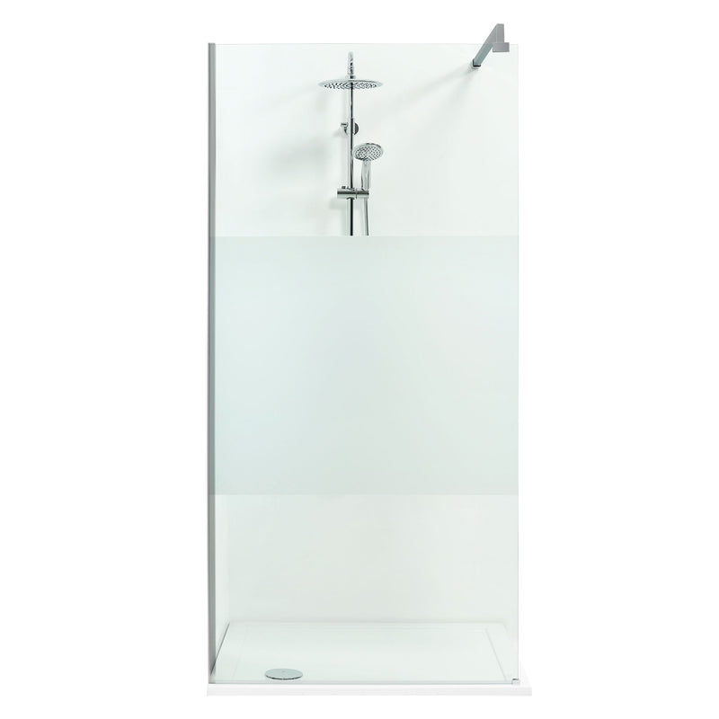 LIBERTY Sistem duș, 96x200 cm, sticlă, sablat cu dunga decorativa