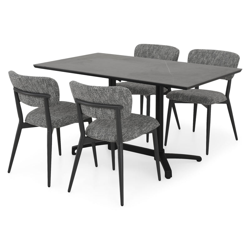 CLEO/NEXUS Set mobilier terasă/grădină, 4 scaune și masă