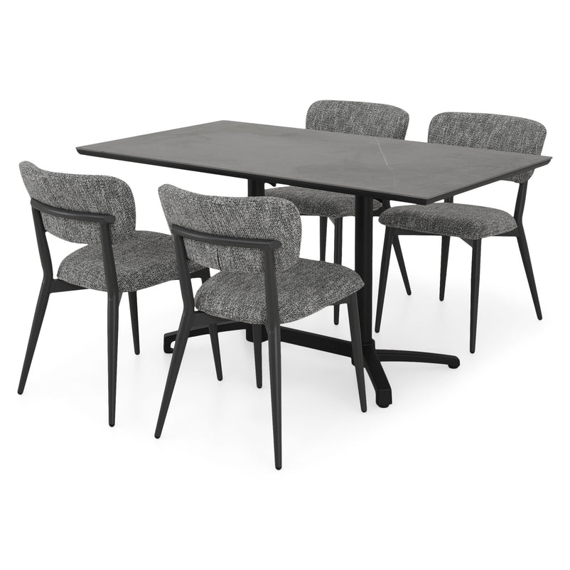 CLEO/NEXUS Set mobilier terasă/grădină, 4 scaune și masă