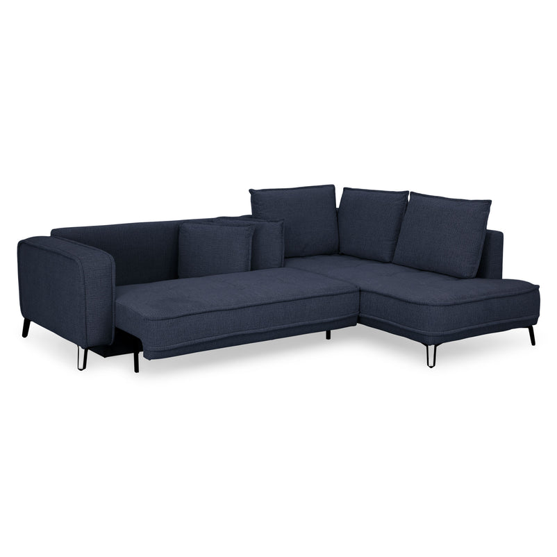 CHOLET Colțar extensibil, șezlong stânga/dreapta, ladă depozitare, stofă