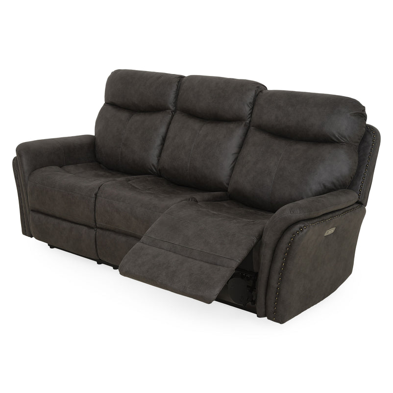 CROWSON Canapea 3 locuri, reclinere electrice, stofă