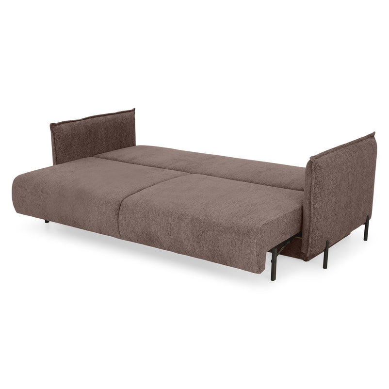 MOODY Canapea extensibilă, 3 locuri, ladă depozitare, stofă