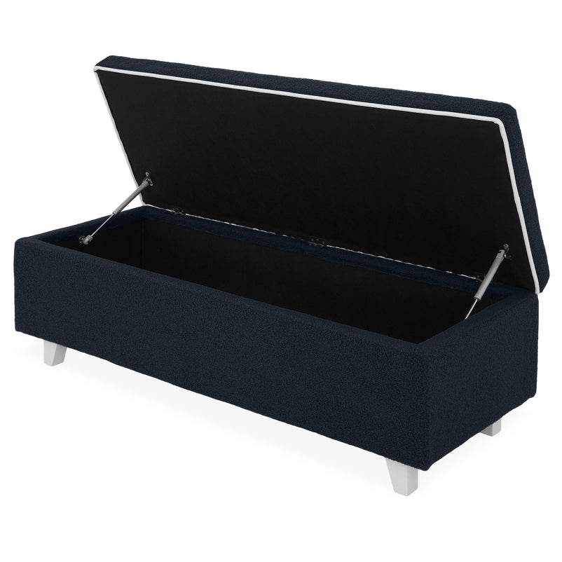 KOLLE Banchetă, ladă depozitare inclusă, stofă