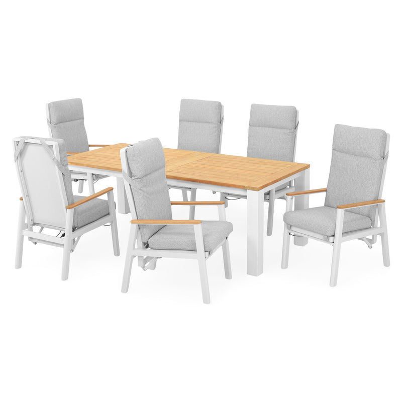 CLAY/VALDIVIA Set mobilier terasă/grădină, 6 scaune și masă