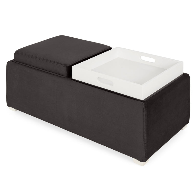 CUBIX Banchetă cu spațiu depozitare, stofă