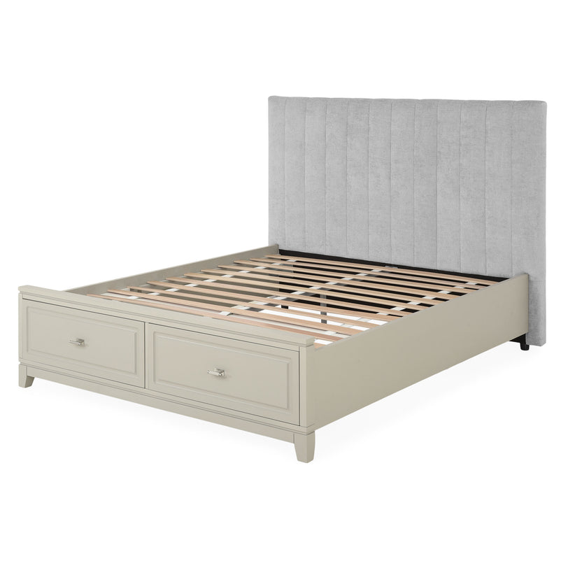 NORMAN Pat tapițat, 180x200cm, somieră și 2 sertare incluse