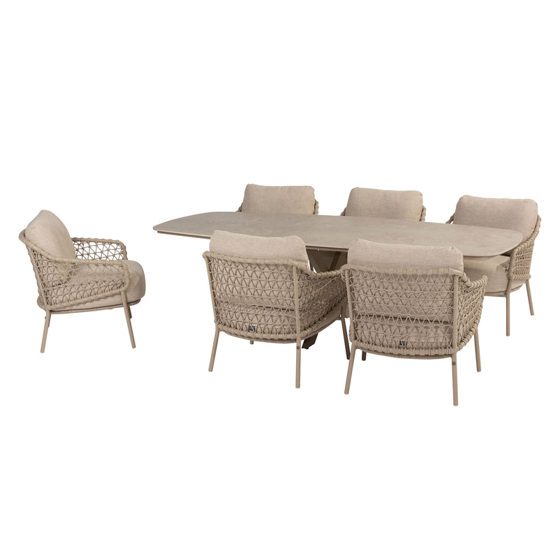 NEVADA/SARDINIA Set mobilier terasă/grădină, 6 fotolii și masă