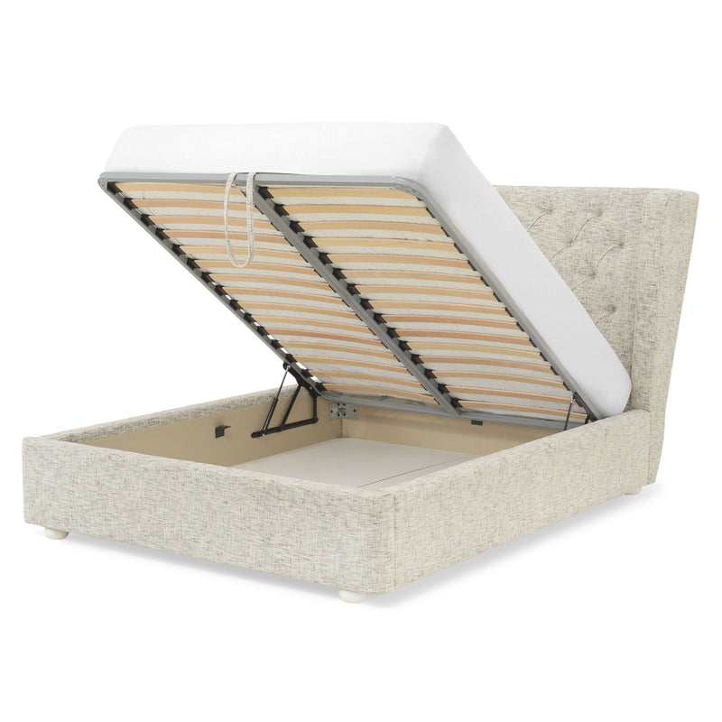 WARENTON Pat tapițat, 160x200cm, somieră rabatabilă și ladă incluse