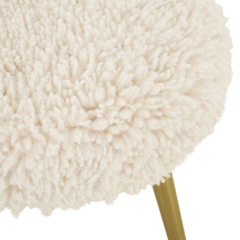 MERIBEL Taburet, imitație blană