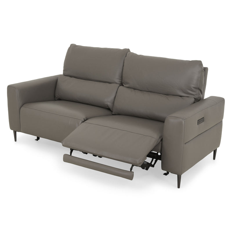 LASHIO Canapea 3 locuri, 2 reclinere electrice, mecanism tetiere, piele