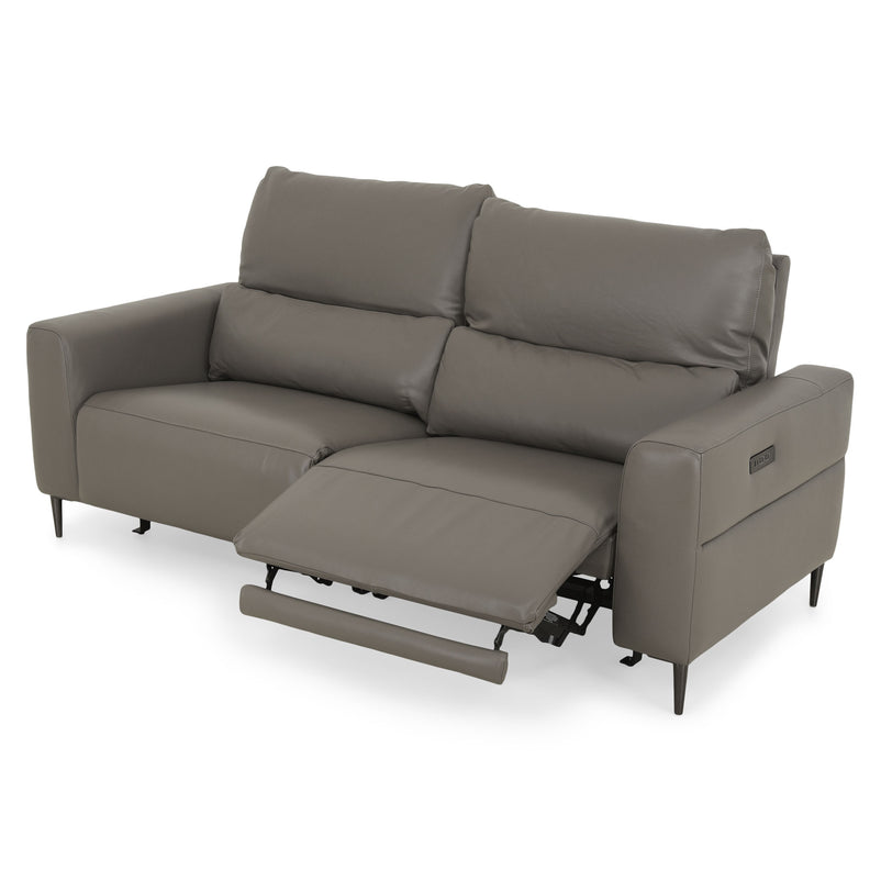 LASHIO Canapea 3 locuri, 2 reclinere electrice, mecanism tetiere, piele
