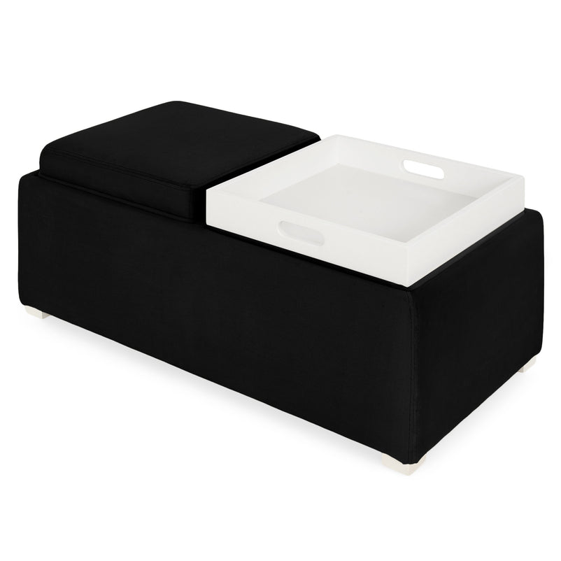 CUBIX Banchetă cu spațiu depozitare, stofă