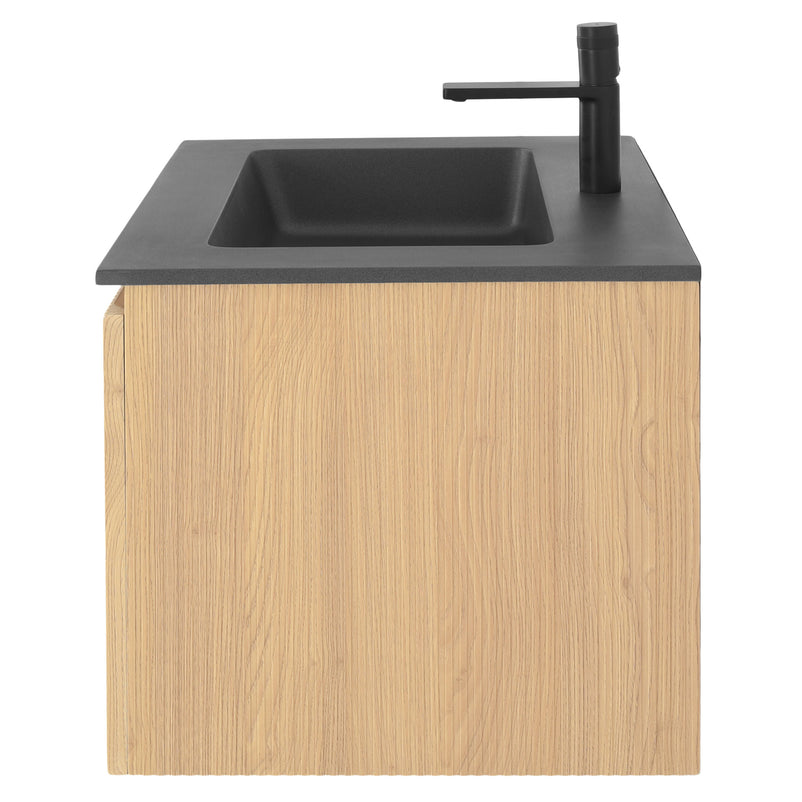 BRUNO Set mobilier baie, mască lavoar, dulap suspendat și lavoar