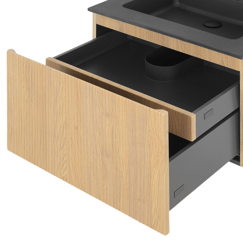 BRUNO Set mobilier baie, mască lavoar, dulap suspendat și lavoar