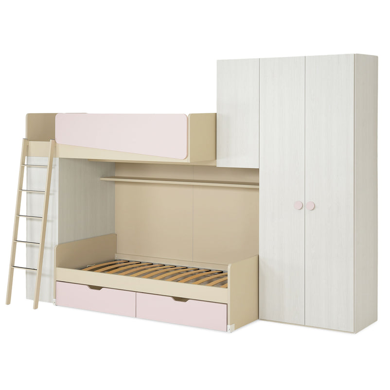 METROPOLIS KIDS Ansamblu cameră copii, dulapuri și 2 paturi suprapuse