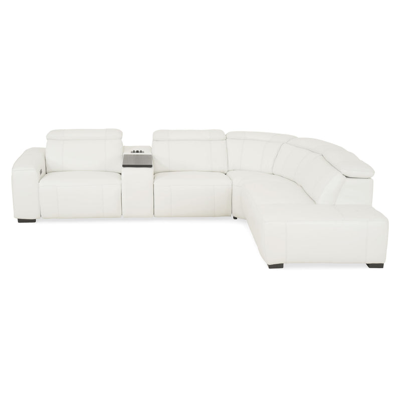 CINECITTA Colțar șezlong stânga/dreapta, 2 reclinere electrice, mecanism tetieră, USB, sistem sunet, piele