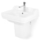NALA Lavoar suspendat cu semi-piedestal, ceramică