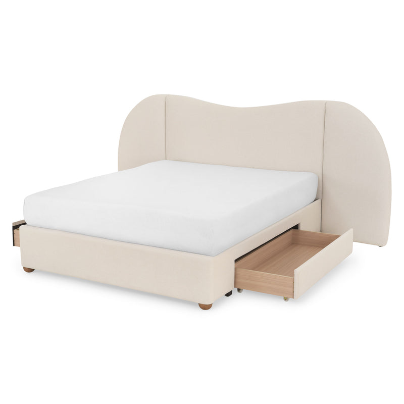 SOPHIE Pat tapițat, 160x200cm, somieră și sertare incluse