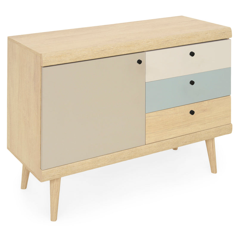 TALLINN Comodă 1 ușă, 3 sertare