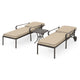 KINGSTON Set mobilier terasă/grădină, 2 șezlonguri și măsuță
