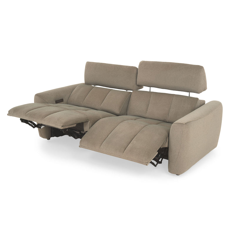 WISNER Canapea 3 locuri, 2 reclinere electrice, mecanism electric tetiere, stofă