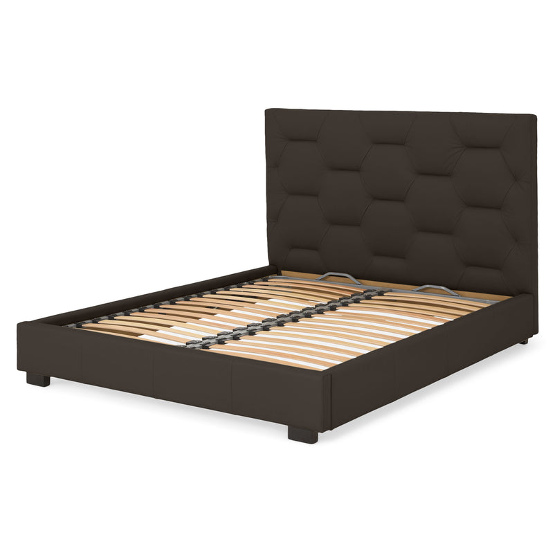 KAITLIN Pat tapițat, 160x200cm, somieră și ladă depozitare incluse