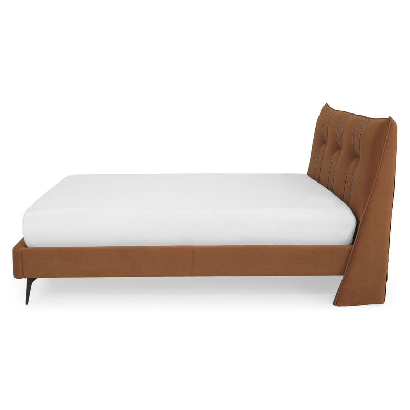 LARWIN Pat tapițat, 160x200cm, somieră inclusă