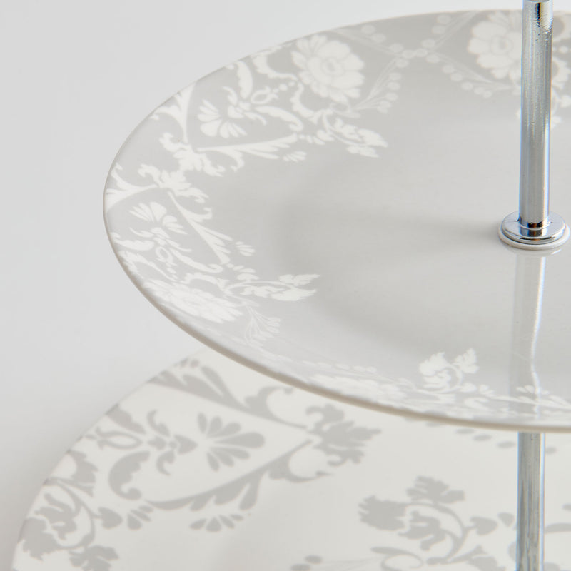 TIFFANY Platou supraetajat, porțelan, D.20/26cm