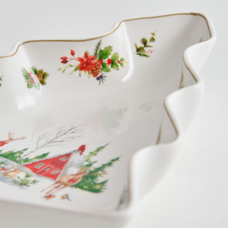 WONDERLAND Platou servire, porțelan, L.26cm