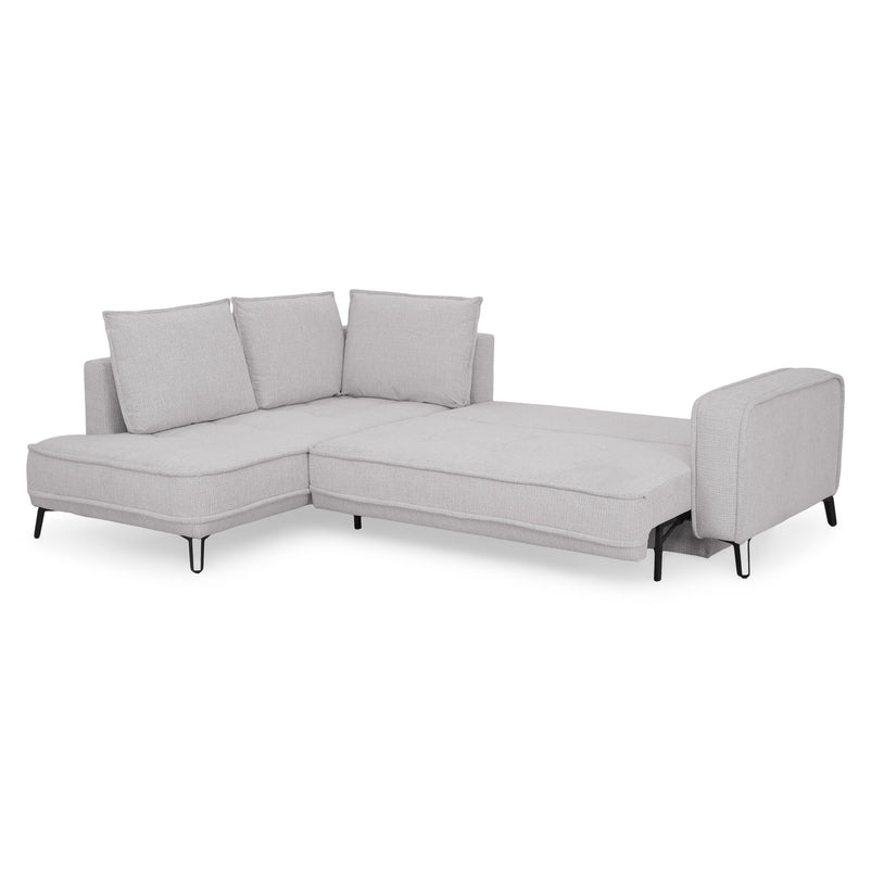 CHOLET Colțar extensibil, șezlong stânga/dreapta, ladă depozitare, stofă