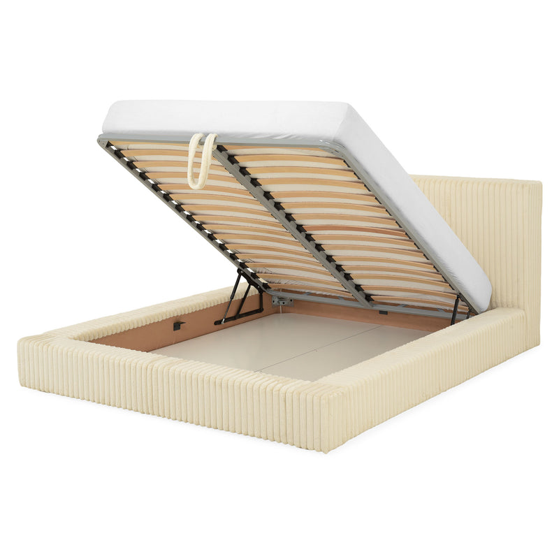 NORDEND Pat tapițat, 160x200cm, somieră rabatabilă și ladă incluse