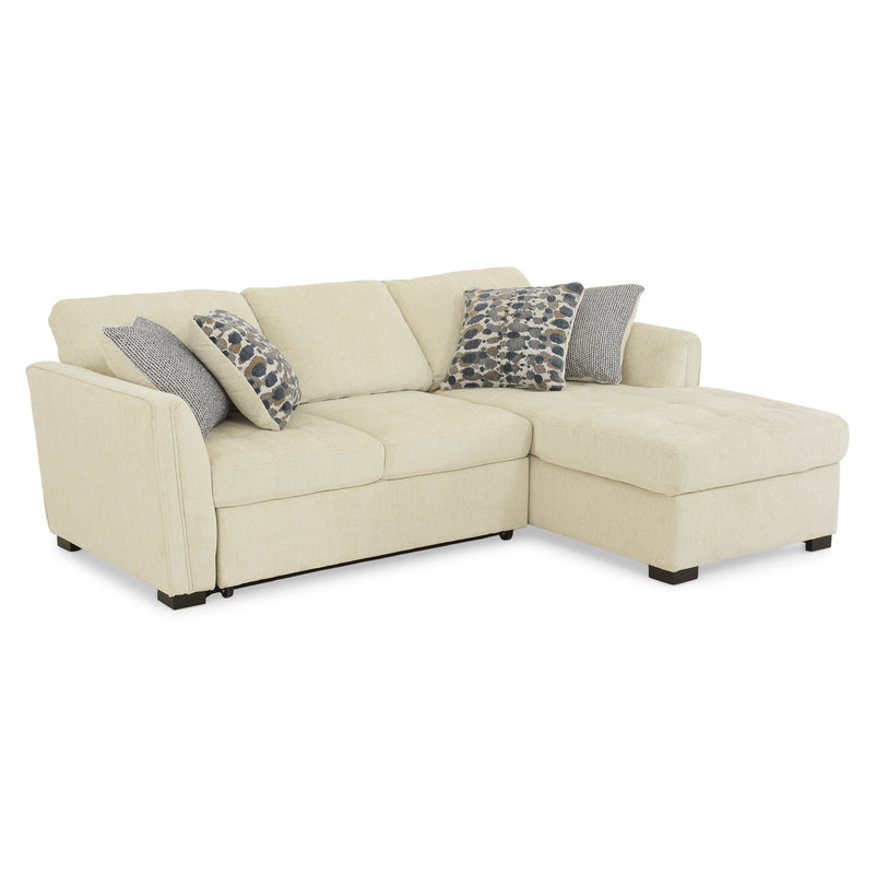 ASCOLI Colțar extensibil, șezlong stânga/dreapta, 4 perne decor incluse, stofă