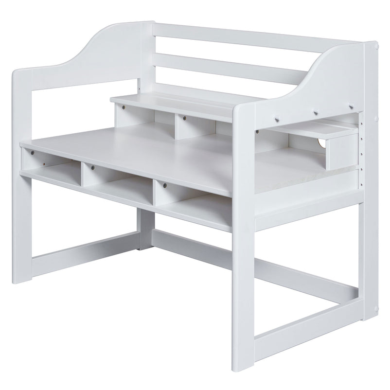 WOODY Birou copii, înălțime reglabilă