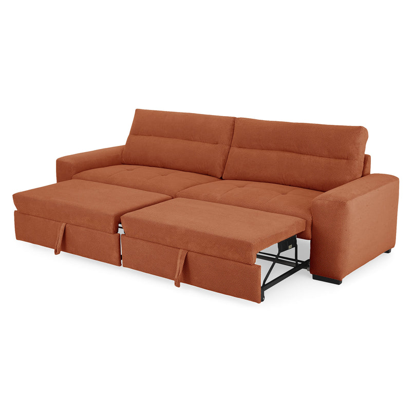 WIDE Canapea extensibilă, 4 locuri, stofă