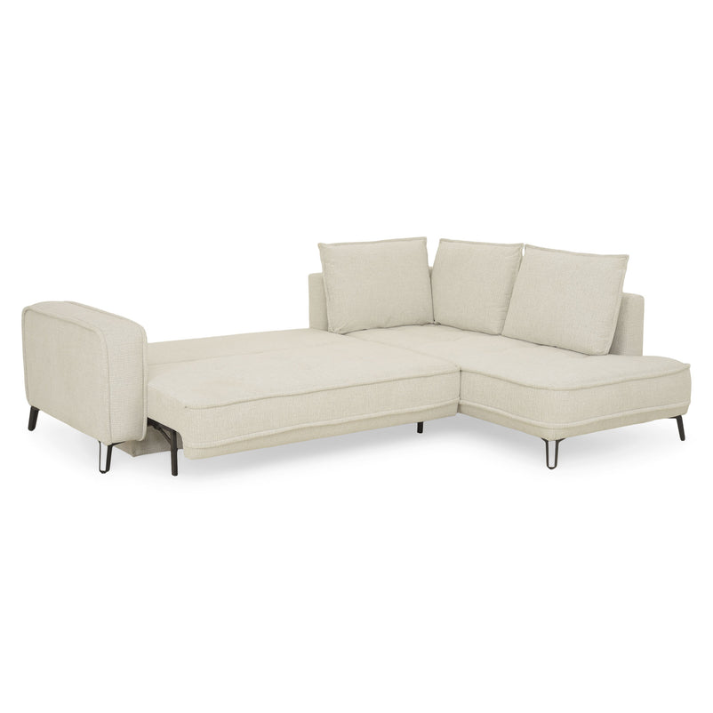 CHOLET Colțar extensibil, șezlong stânga/dreapta, ladă depozitare, stofă