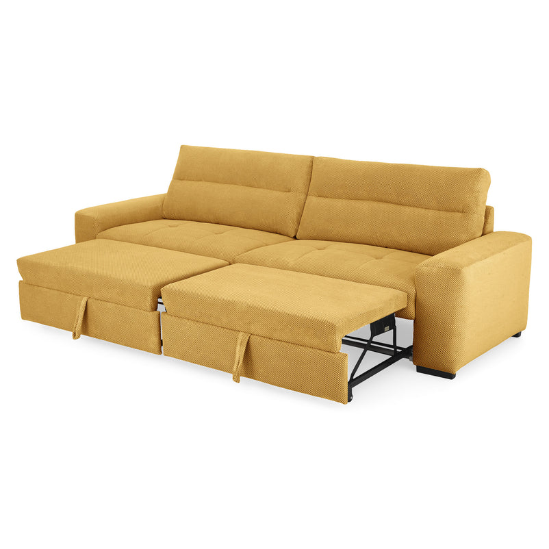 WIDE Canapea extensibilă, 4 locuri, stofă