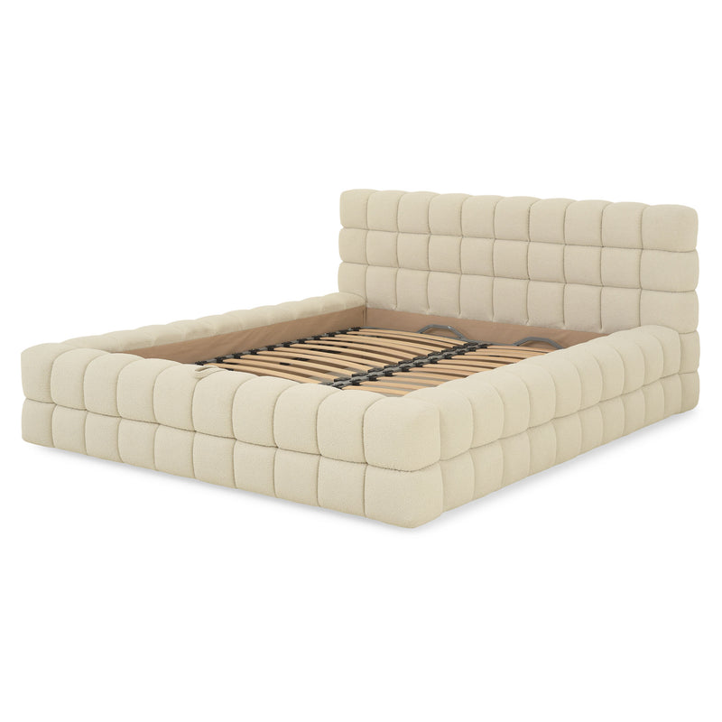 PIETRO Pat tapițat, 160x200cm, somieră rabatabilă și ladă incluse