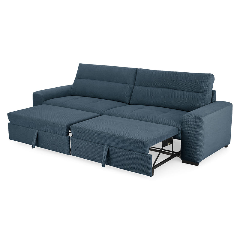 WIDE Canapea extensibilă, 4 locuri, stofă