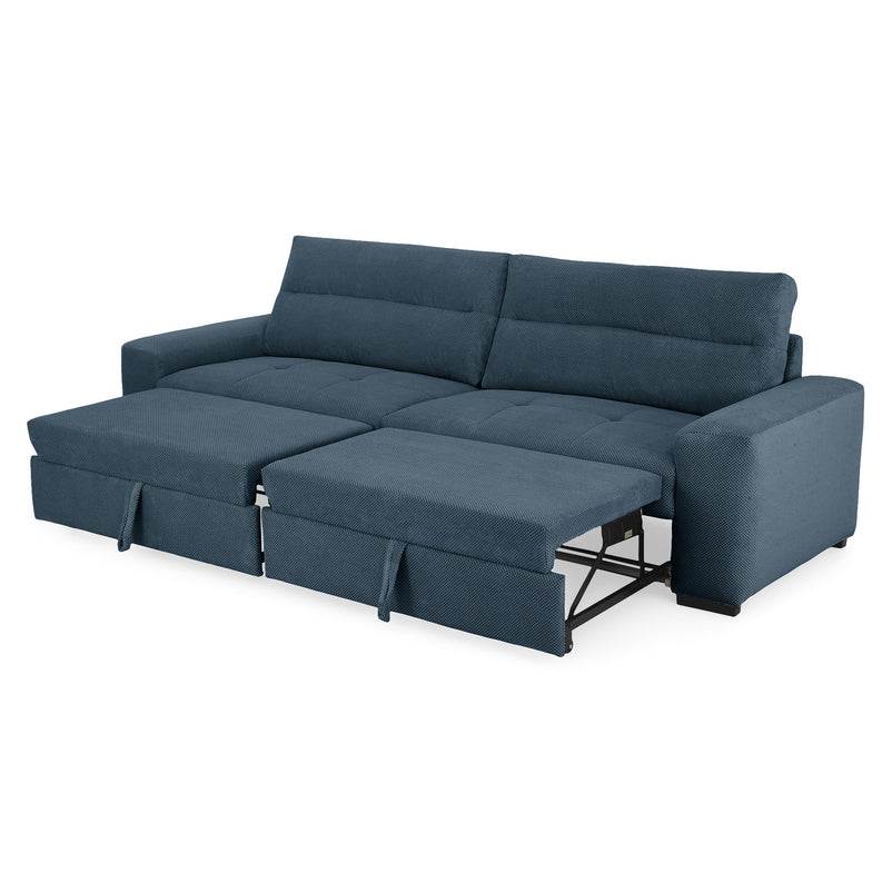 WIDE Canapea extensibilă, 4 locuri, stofă