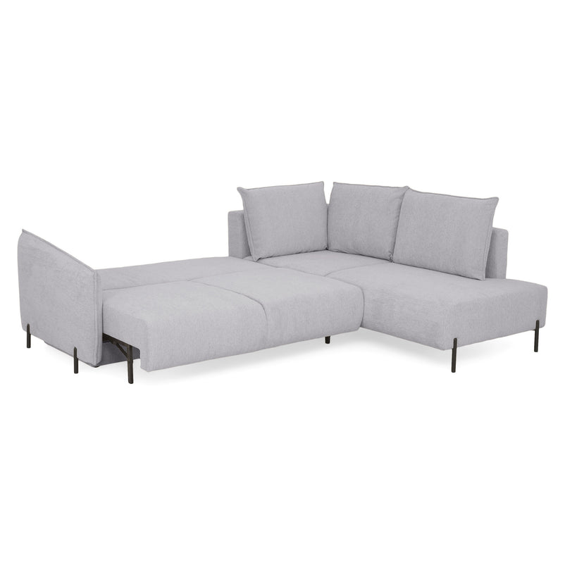 GRIGNY Colțar extensibil, șezlong stânga, ladă depozitare, stofă