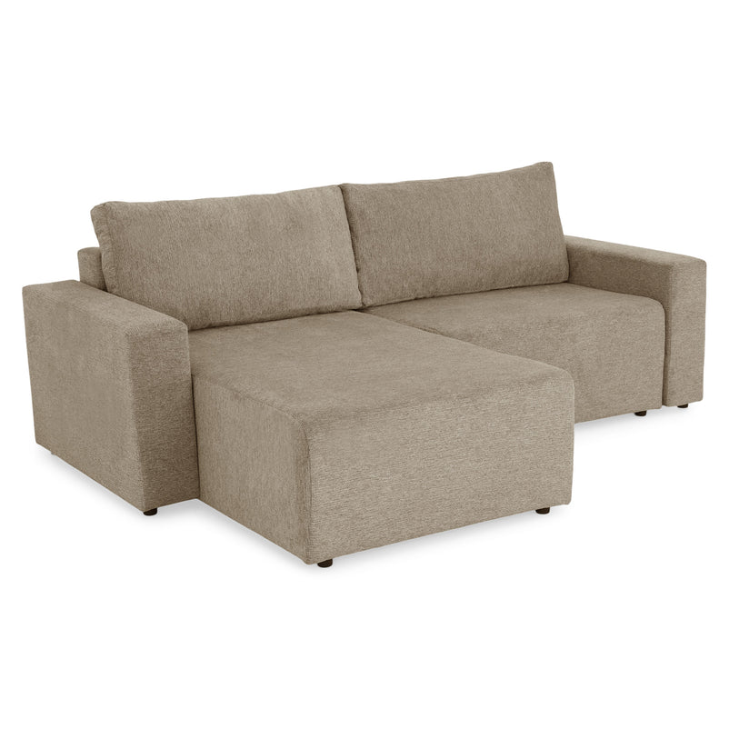 FRIDO Colțar extensibil, șezlong interschimbabil, ladă depozitare, stofă